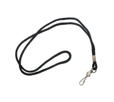 Black Lanyard Cord With Swivel Clip - Pack of 100