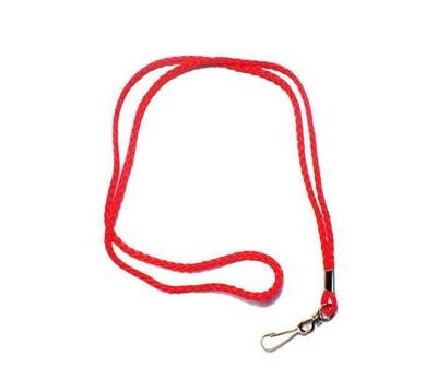 Red Lanyard Cord With Swivel Clip - Pack of 100