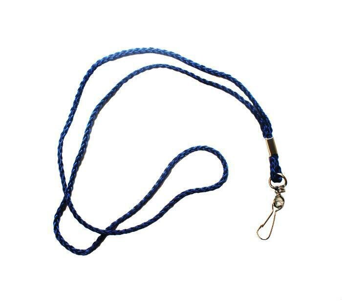 Royal Blue Lanyard Cord With Swivel Clip - Pack of 100