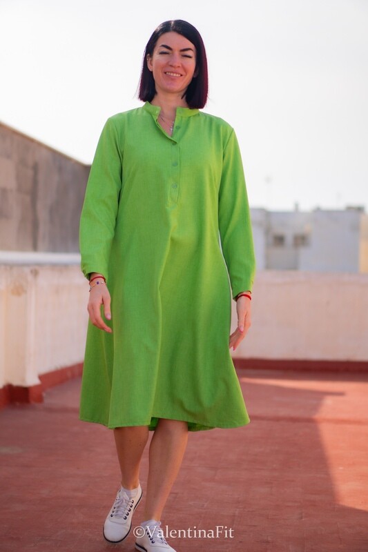 GREEN OVERSIZED DRESS