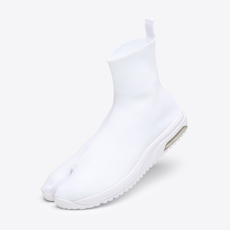 Knit Tabi Boots (White)