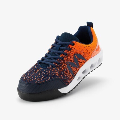 Mandom Knit #001 Work Sneaker (Orange &amp; Navy)