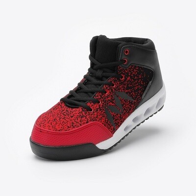 Mandom Knit #002 Work Shoes (Red &amp; Black)