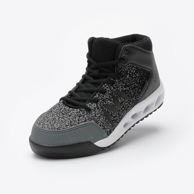 Mandom Knit #002 Work Shoes (Gray &amp; Black)