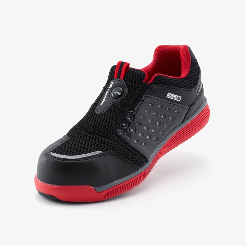 Mandom Safety Light#767 Work Shoes (Red&amp;Black)