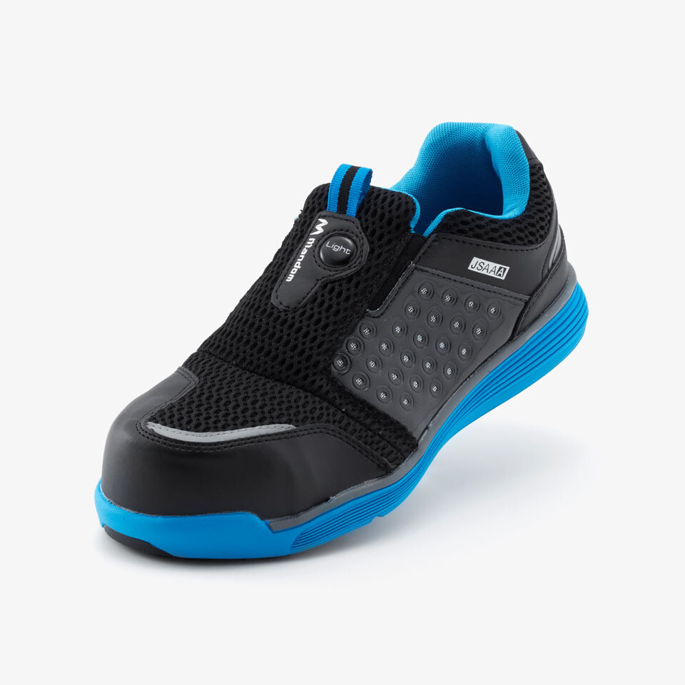 Mandom Safety Light#767 Work Shoes (Blue&amp;Black)