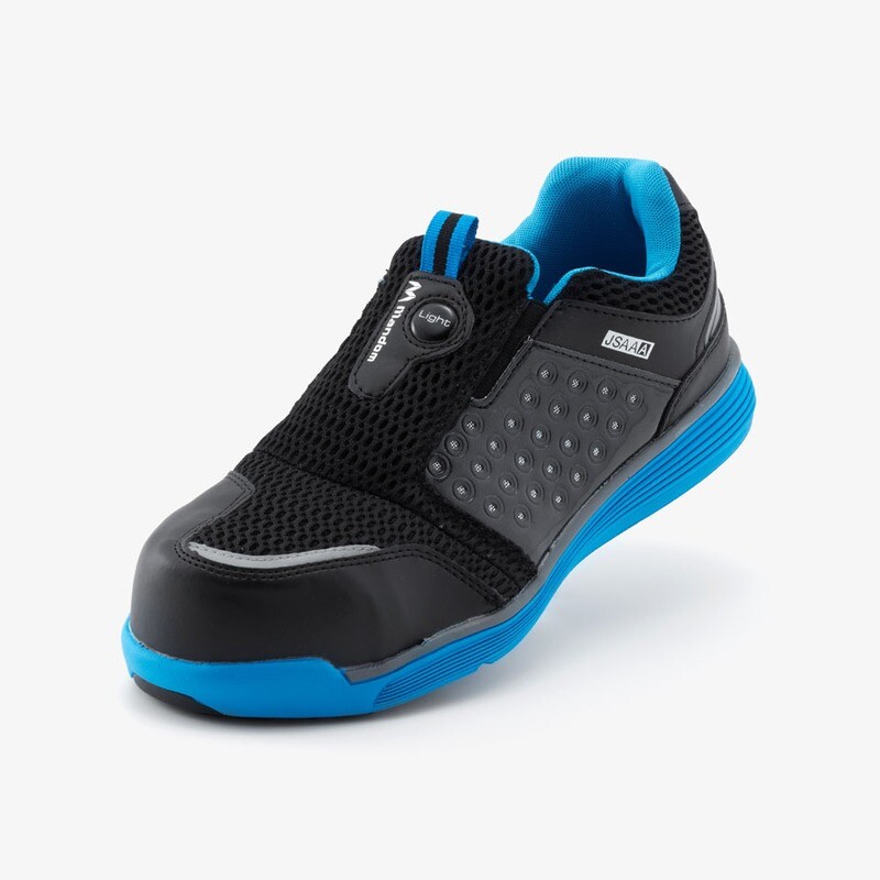 Mandom Safety Light#767 Work Shoes (Blue&amp;Black)