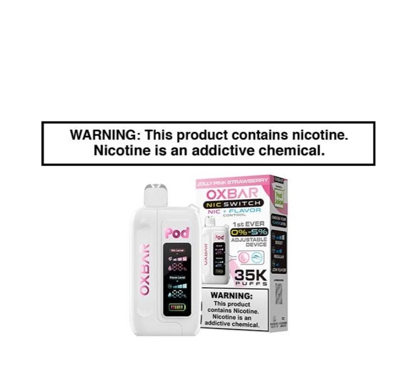 OX bar made with USA made pod Juice disposable