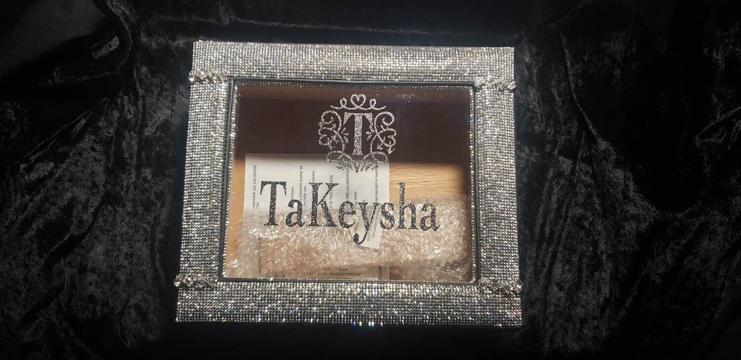 Bling Bling Black Leather Humidor-Personalized