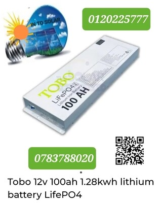 Tobo 12 volts lithium battery.