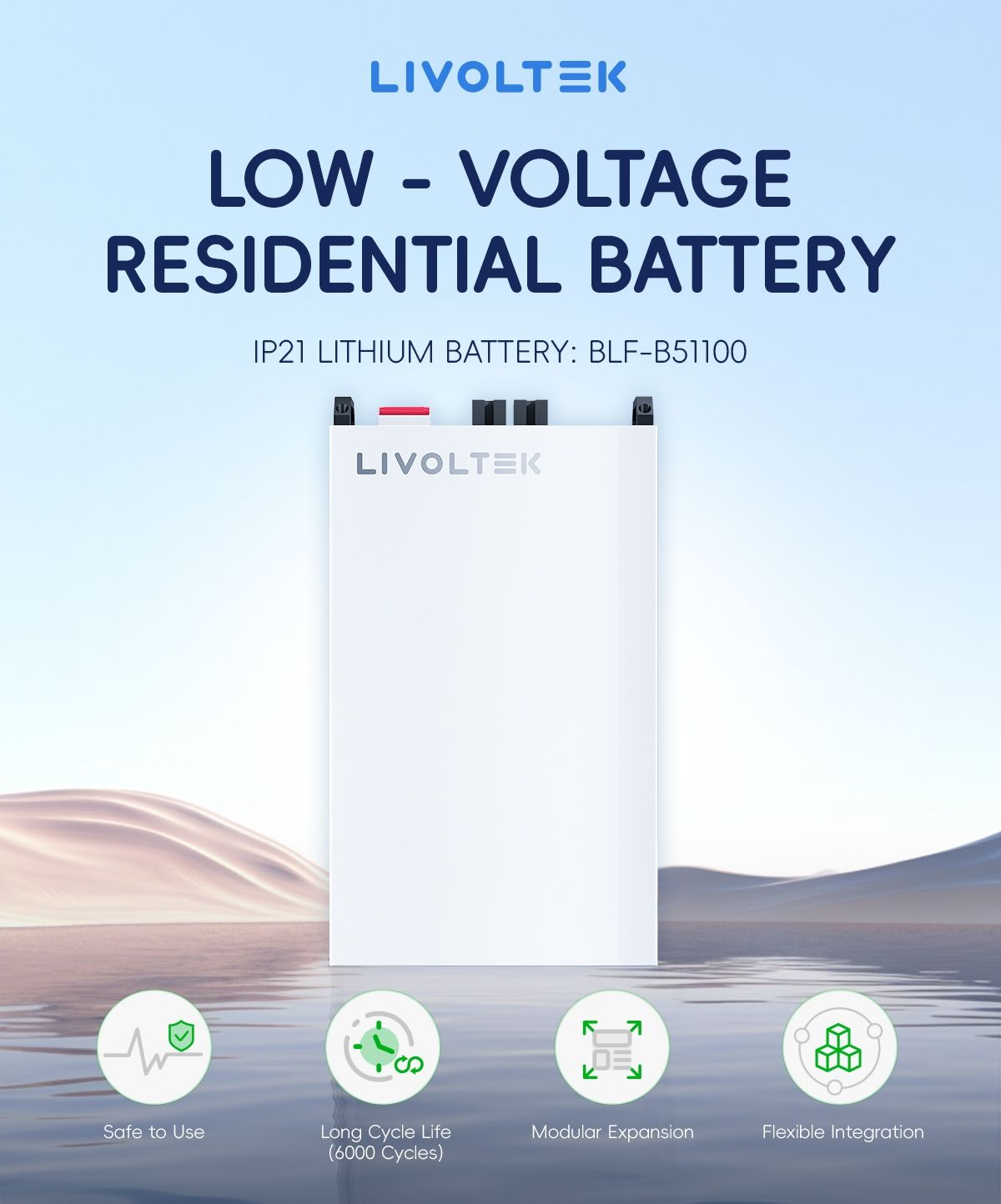 Livoltek 5.1kwh Lithium Battery 48v
