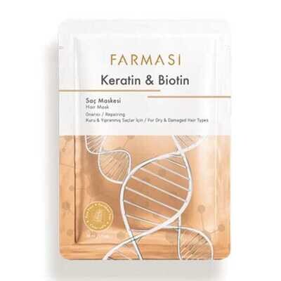 Hair Mask, Keratin &amp; Biotin, 30 ml