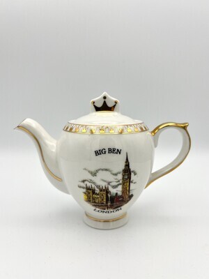 Englische Vintage-Mini-Teekanne mit London-Motiv