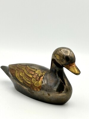 Zauberhafte Vintage-Ente aus Messing