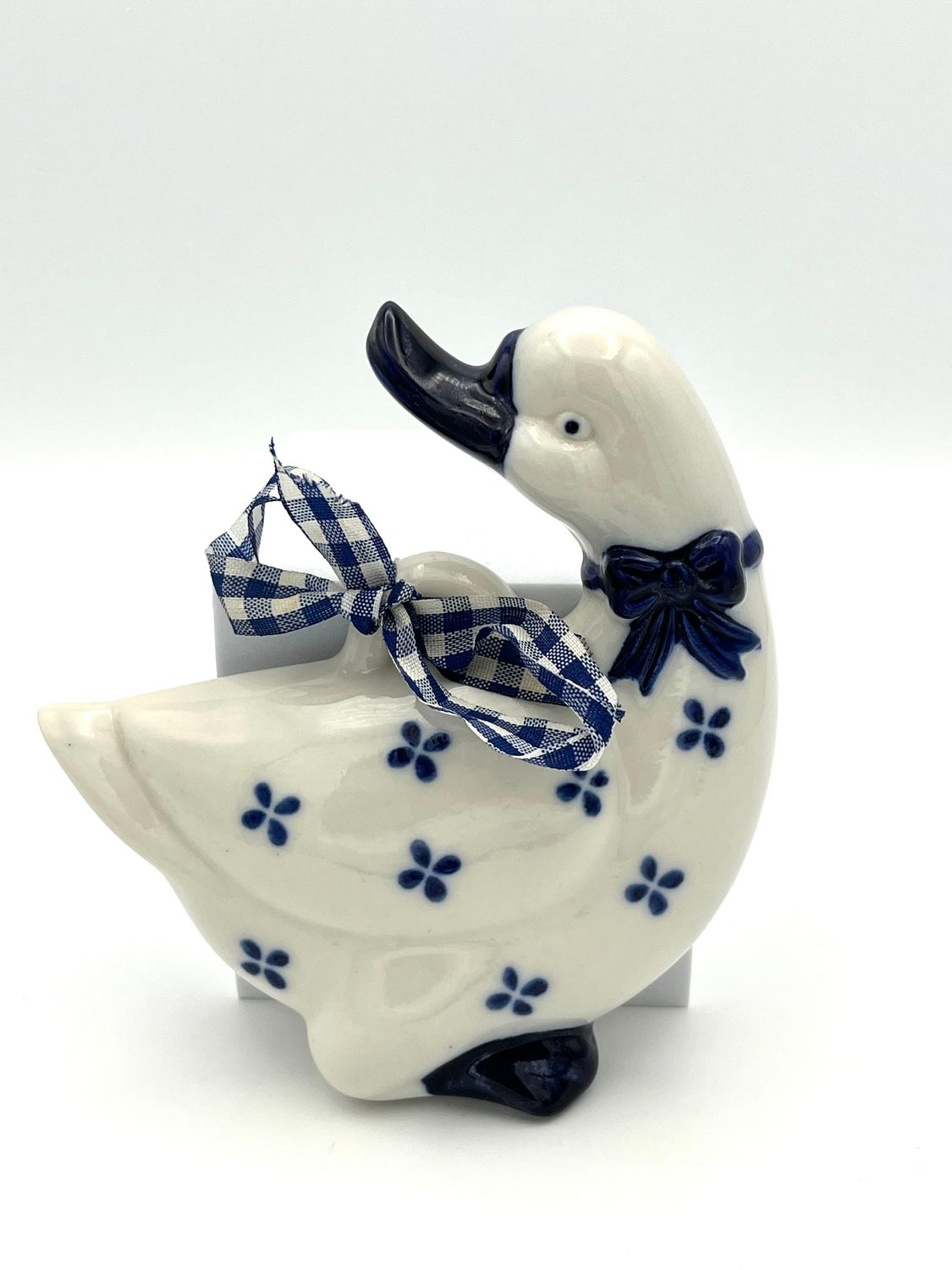 Keramik-Ente zum Dekorieren und Aufhängen im Cottage-Stil - Vintage