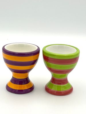 Set aus 2 Eierbechern "Funky & bright"