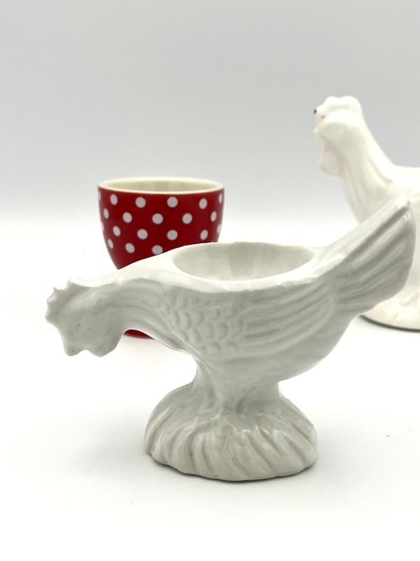 Set aus 3 Eierbechern Set aus 3 Eierbechern "Morning at the Cottage" - Vintage