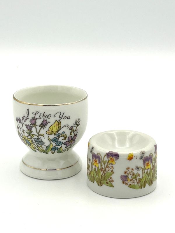 Set aus 2 Eierbechern Set aus 2 Eierbechern "I like you"