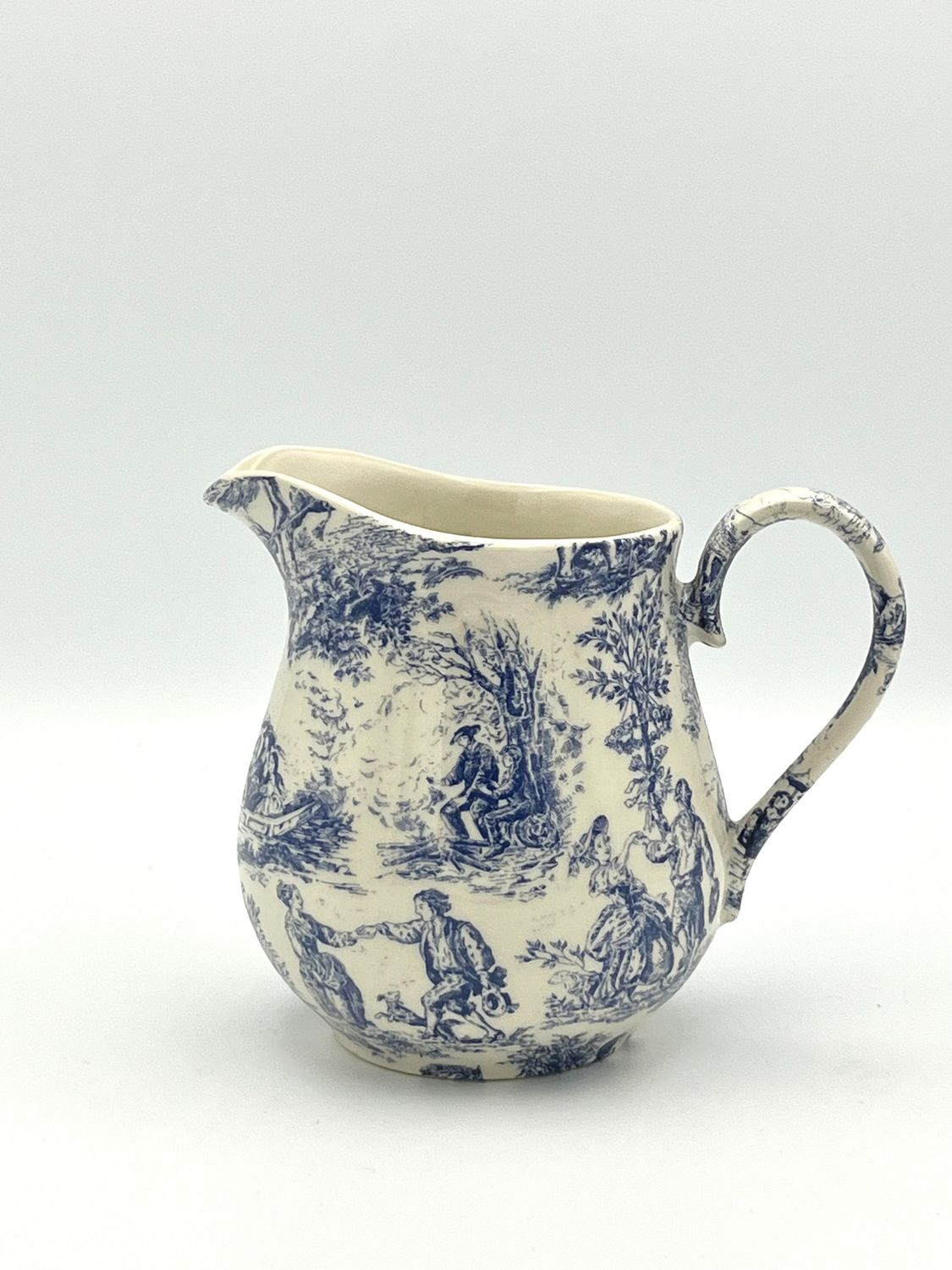 Kleines Sahnkännchen Krug &quot;Blue Toile&quot; von Heron Cross Pottery - Second Hand