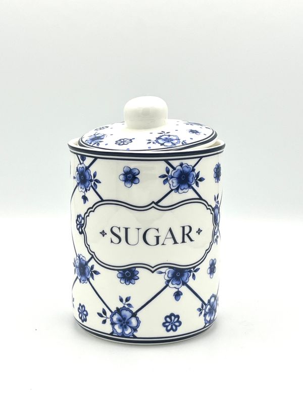 Keramikdose zum Aufbewahren von Zucker - Second Hand