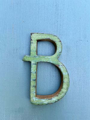 Holzbuchstabe in Grün &quot;B&quot;