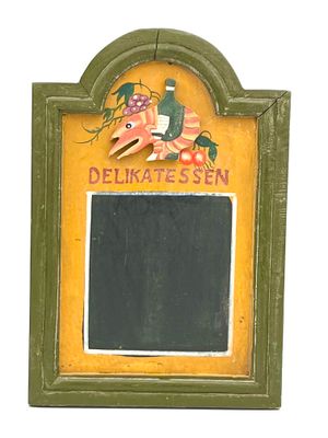 Vintage-Kreidetafel &quot;Delikatessen&quot; aus Holz