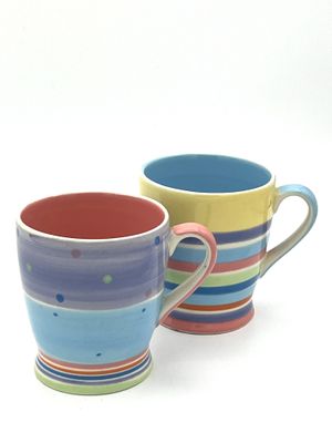 Farbenfrohes Becherset der Kollektion &quot;Candy Ceramics&quot; - Handbemalte Eleganz für deine Tea Time