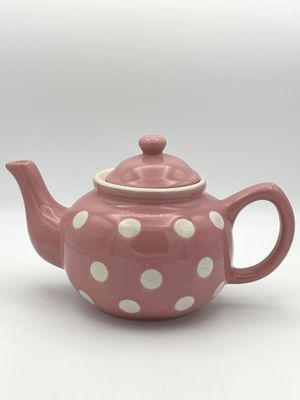 Teekanne im rosa Cottage-Stil