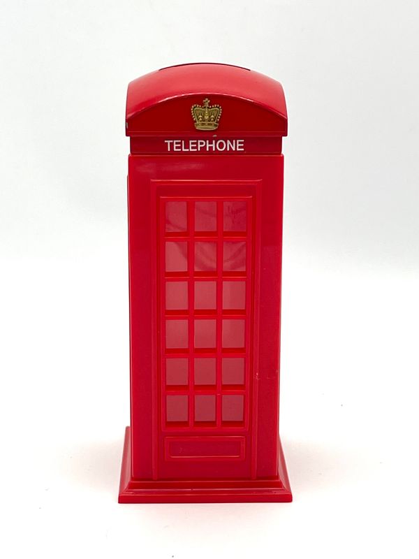Spardose im Design der roten Telefonzelle Spardose im Design der roten Telefonzelle