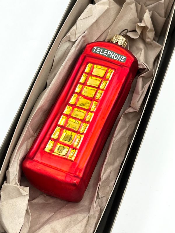 Seltener Christbaum-Anhänger Seltener Christbaum-Anhänger "britische Telefonzelle"