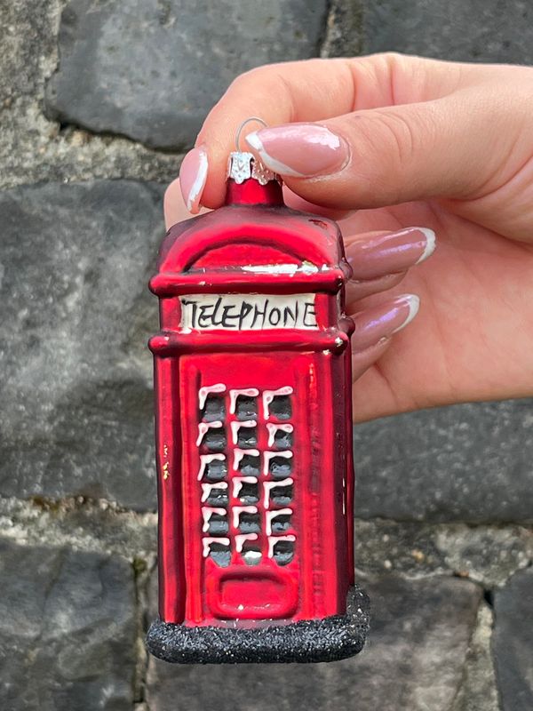 Christbaumanhänger Christbaumanhänger "Englische Telefonzelle"