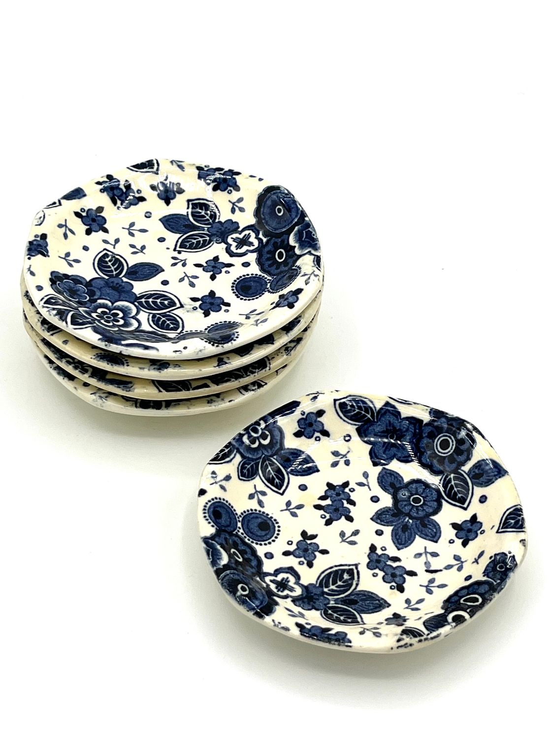 5er Set kleine Schälchen in Blau und Weiß