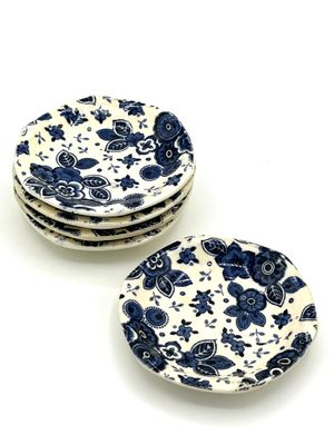 5er Set kleine Schälchen in Blau und Weiß