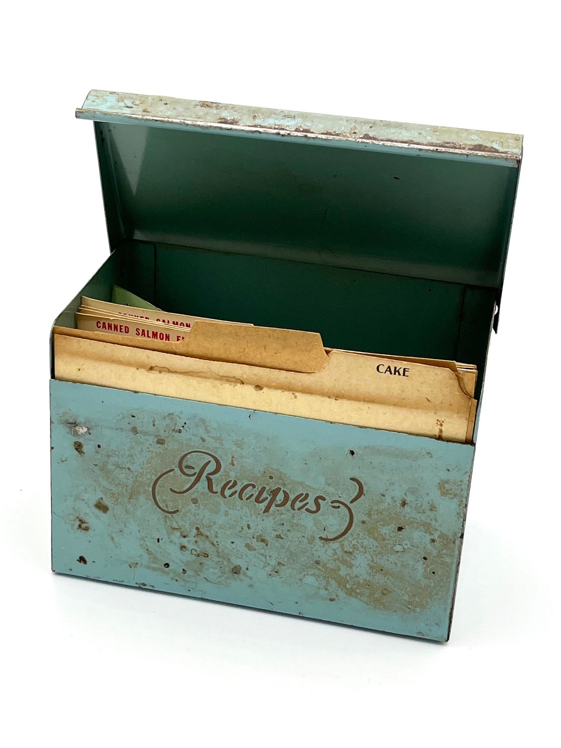 Rezeptbox mit Registerkarten und Rezeptkarten