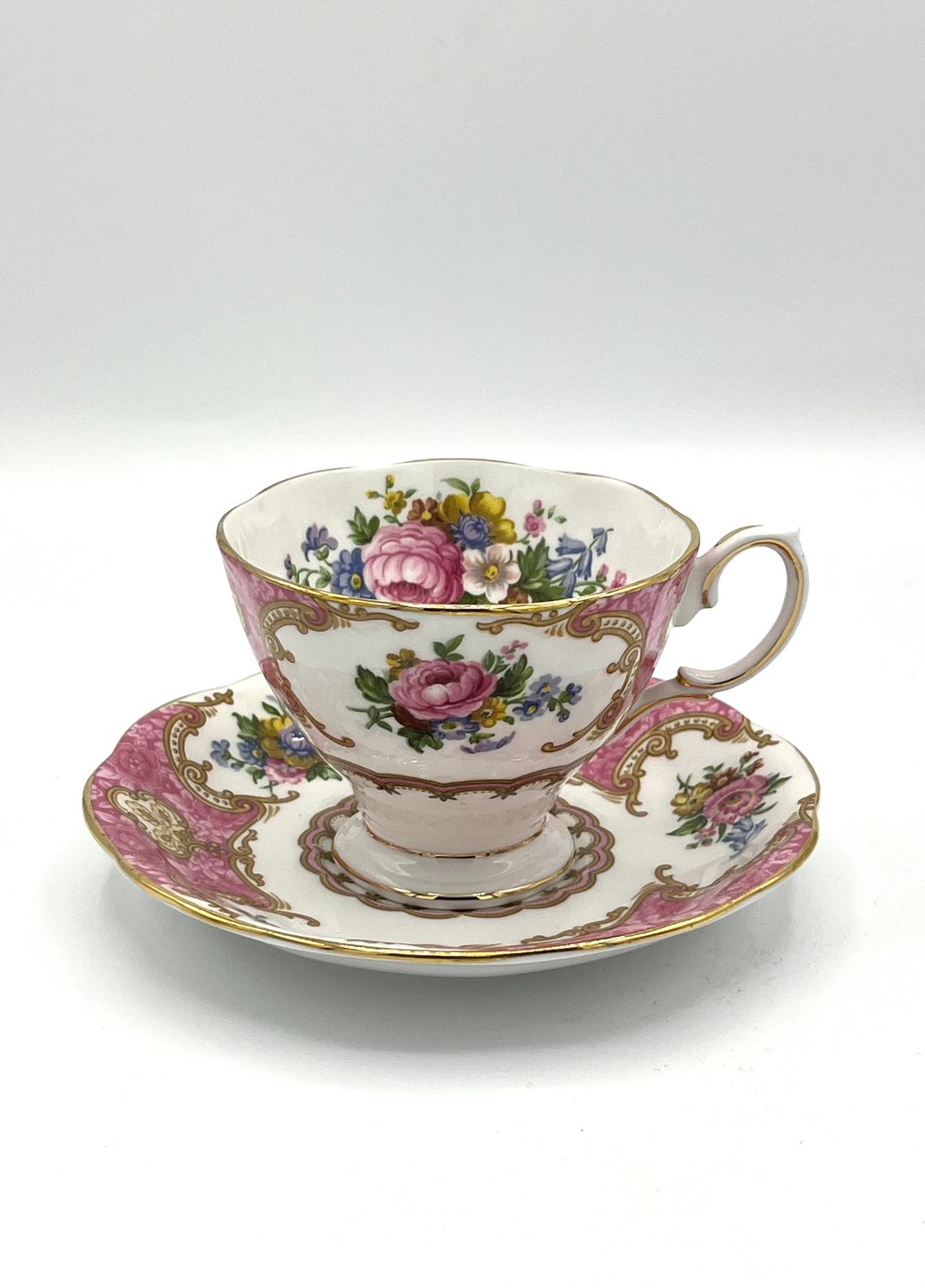 Zweiteiliges Gedeck mit Rosendekor &quot;Lady Carlyle&quot;