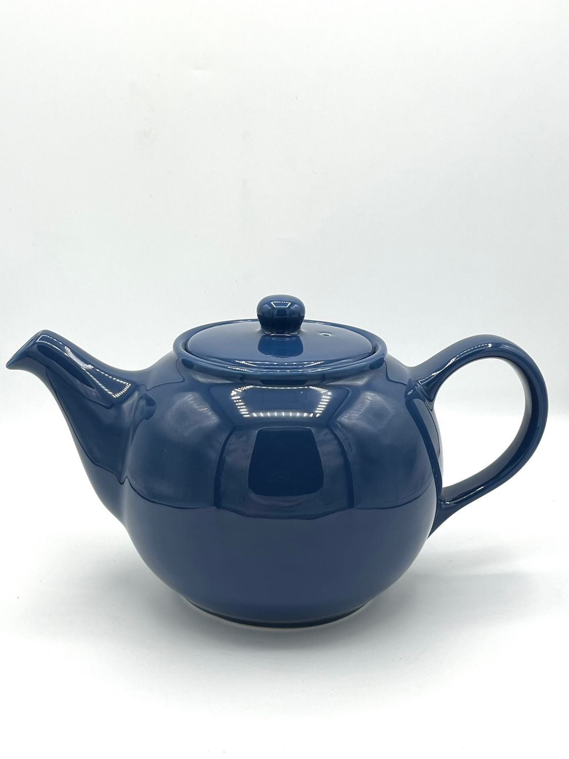 Bauchige Teekanne in Blau