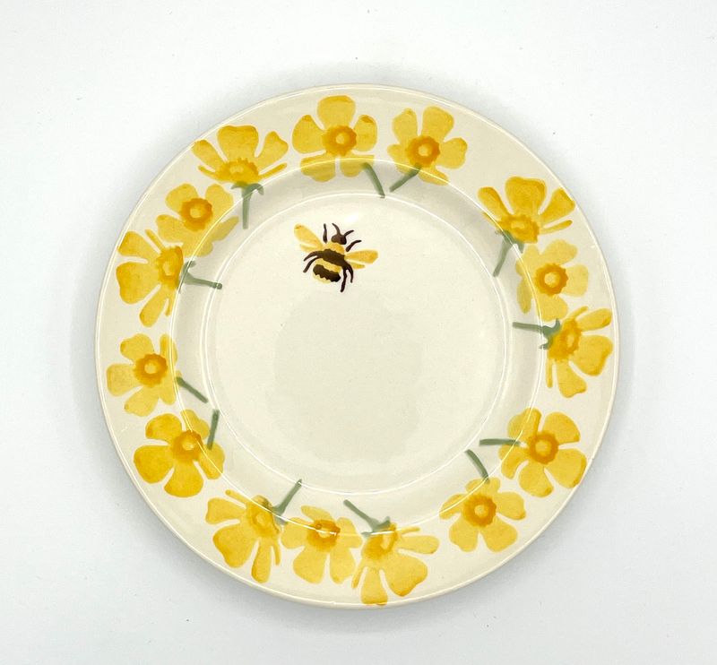 Kleiner Beilegeteller Blumen und Bienen