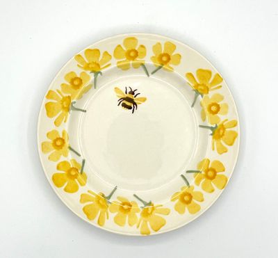 Kleiner Beilegeteller Blumen und Bienen