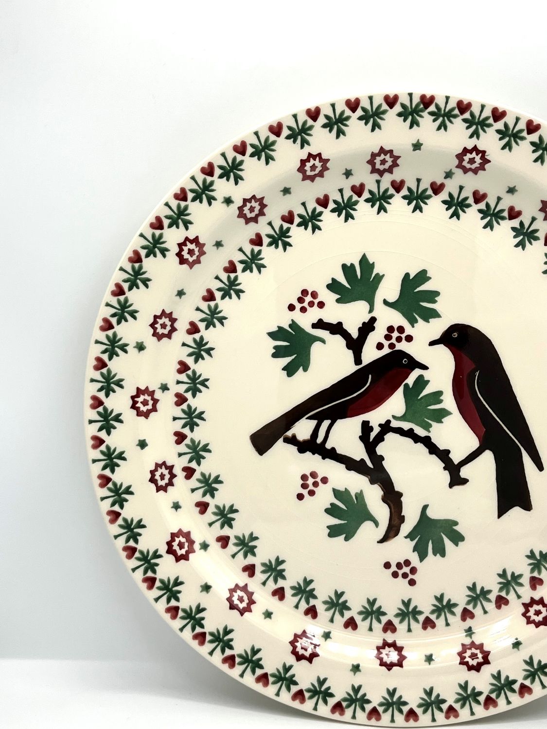 Kuchenplatte  mit Weihnachtsvögeln (33 cm)