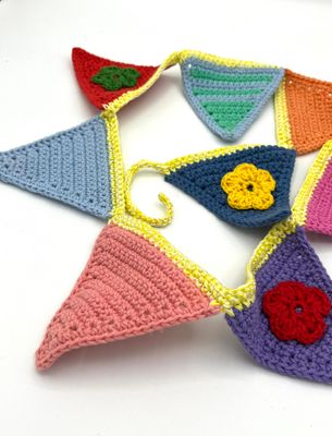 Gehäkelte Wimpelkette