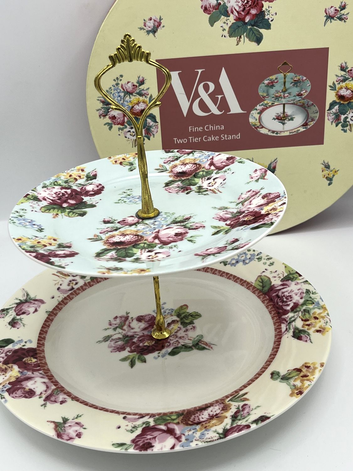 Vintage-Etagere aus Porzellan