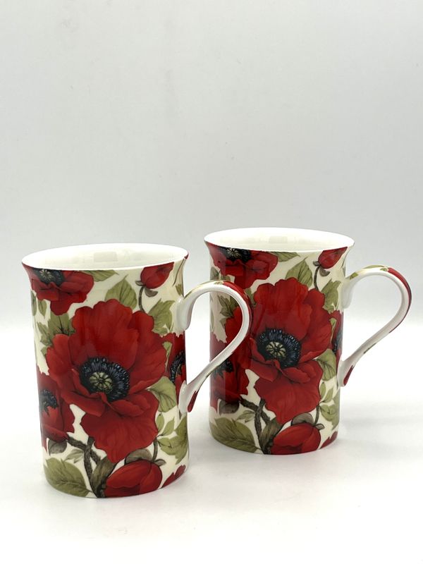 Becher im 2er Set "Klatschmohn"