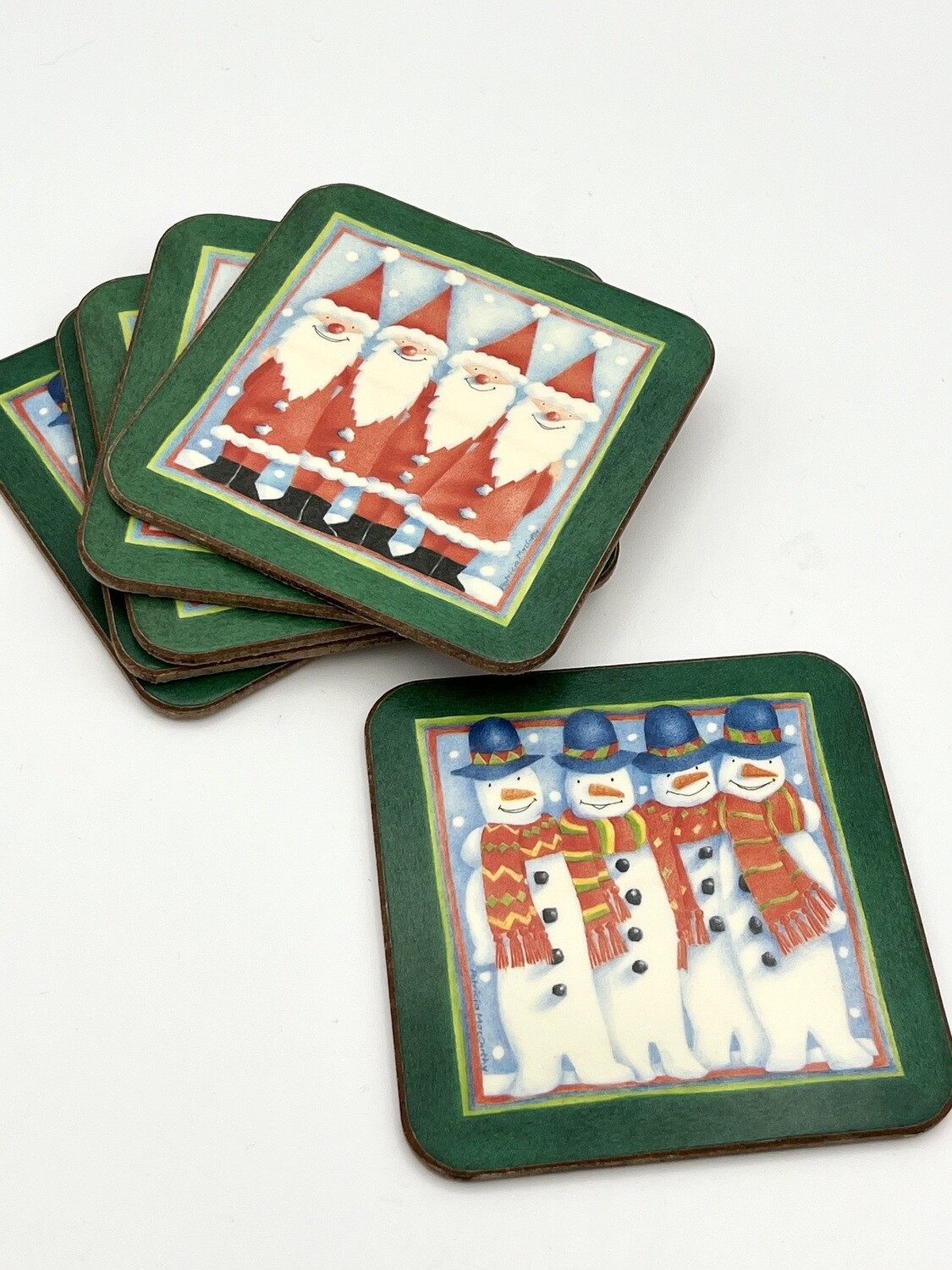 Nostalgische Untersetzer mit Weihnachtsmotiven