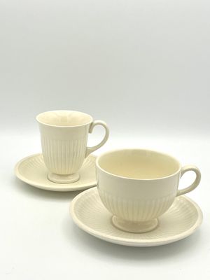 2er Kaffeeset in Cremeweiß