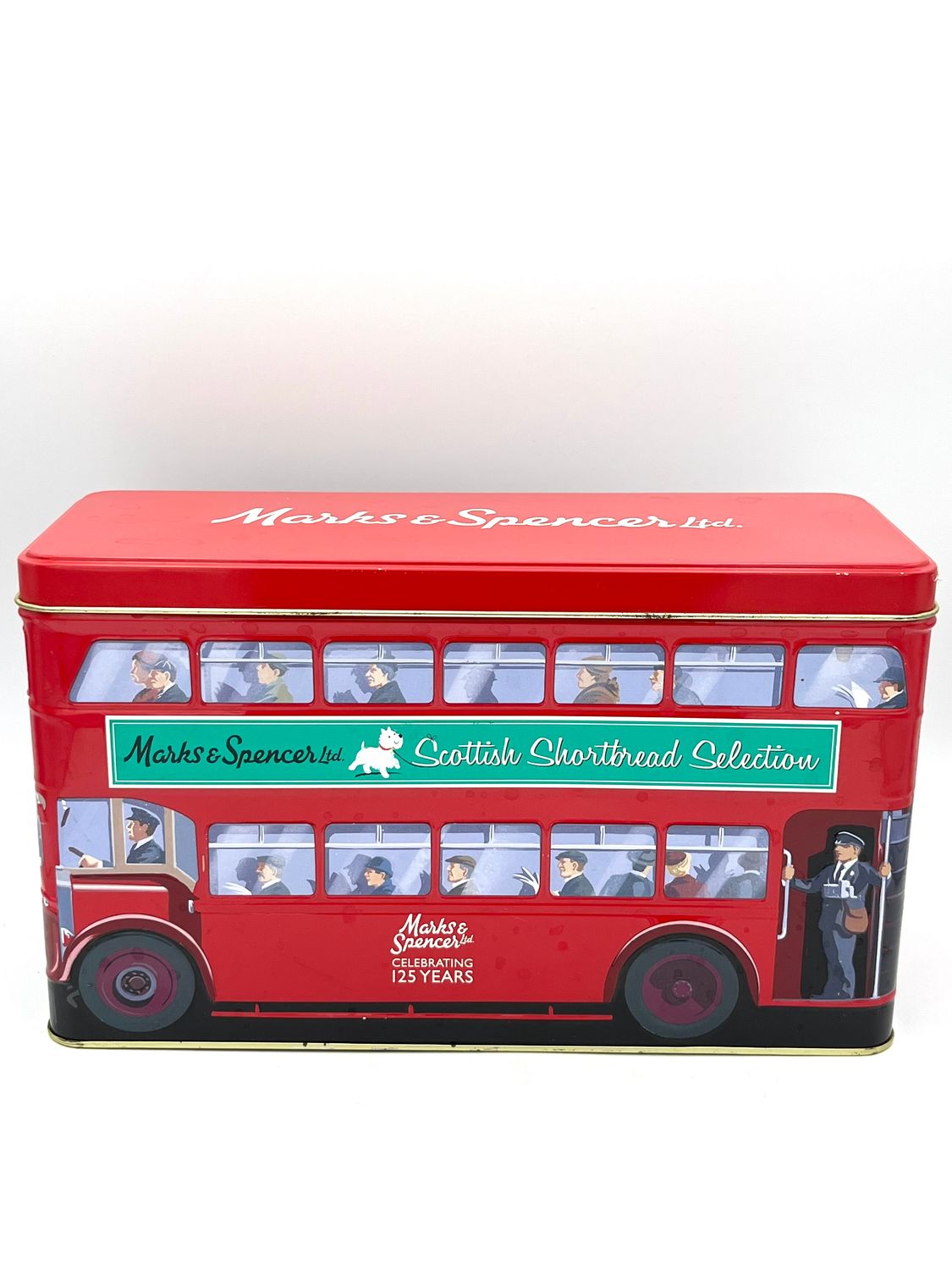Vintage-Blechdose in Form eines englischen Doppeldecker-Busses von Marks &amp; Spencers