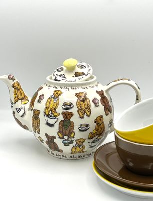 Teekanne Teddybär mit zwei Tassen