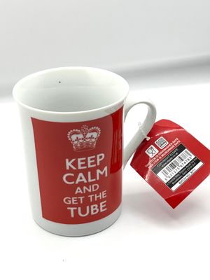 Porzellantasse "Keep calm and get the tube" Porzellantasse "Keep calm and get the tube"
