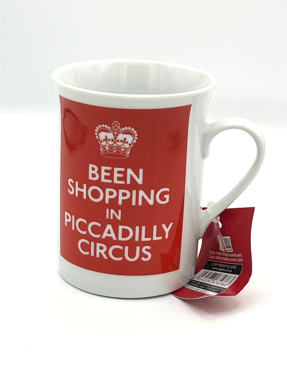 Porzellantasse "Been shopping in Picadilly Circus"