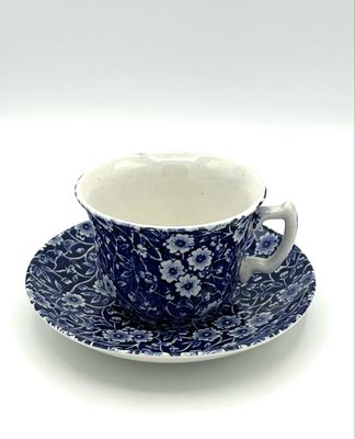 Teetasse mit Unterteller "Blue Calico"