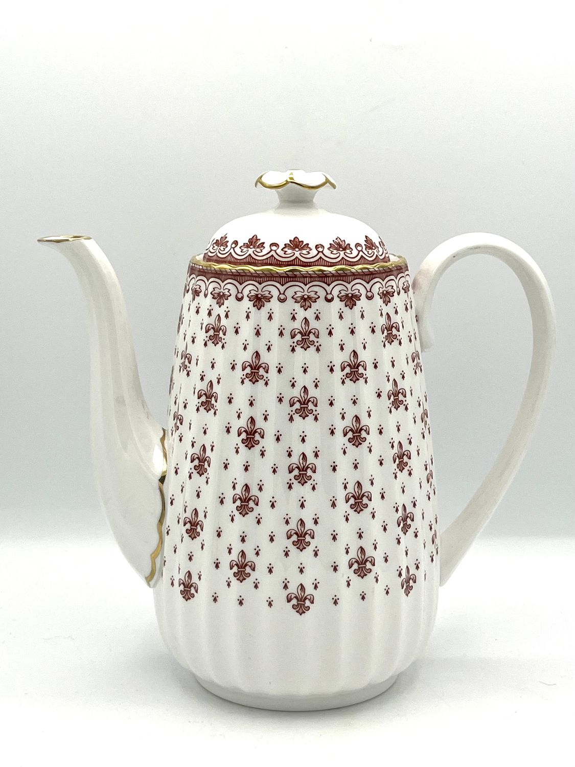 Spode Teekanne "Fleur de Lys“ – Red